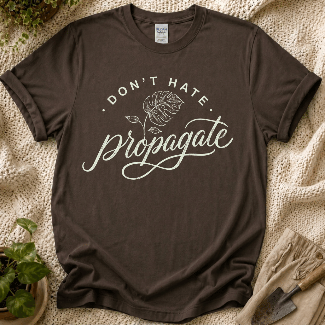 Don't Hate, Propagate T-Shirt by Zen & Zucchinis Slow Garden Club