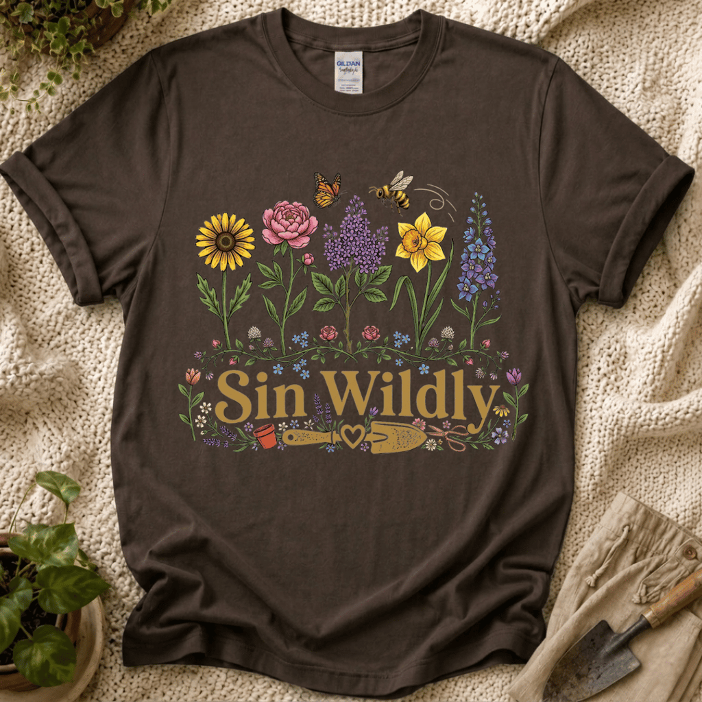 Shine Wildly Summer Flower T-Shirt by Zen & Zucchinis Slow Garden Club
