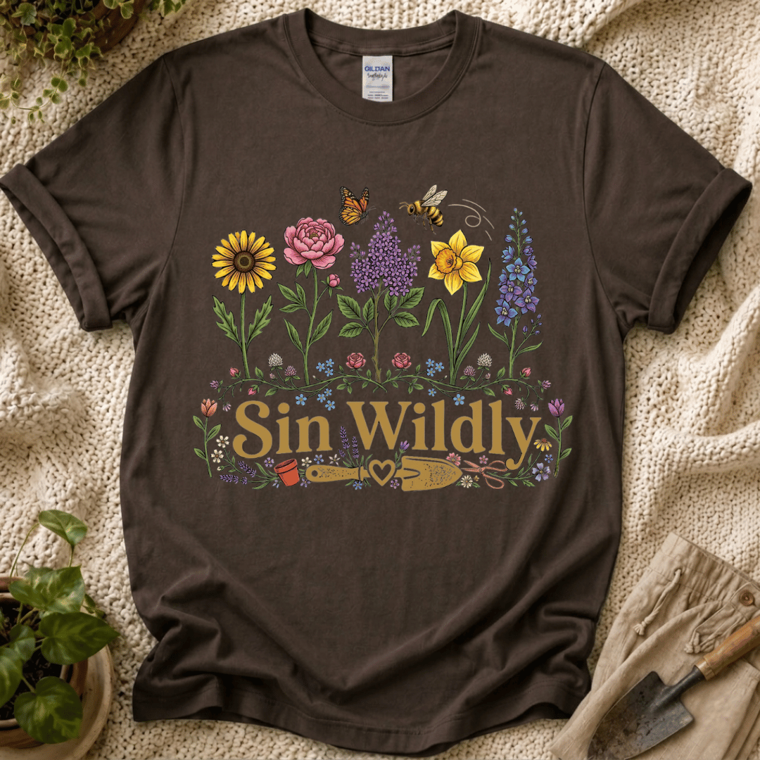 Shine Wildly Summer Flower T-Shirt by Zen & Zucchinis Slow Garden Club