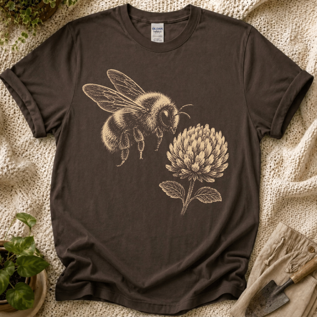 Bumble Bee Botanical T-Shirt by Zen & Zucchinis Slow Garden Club
