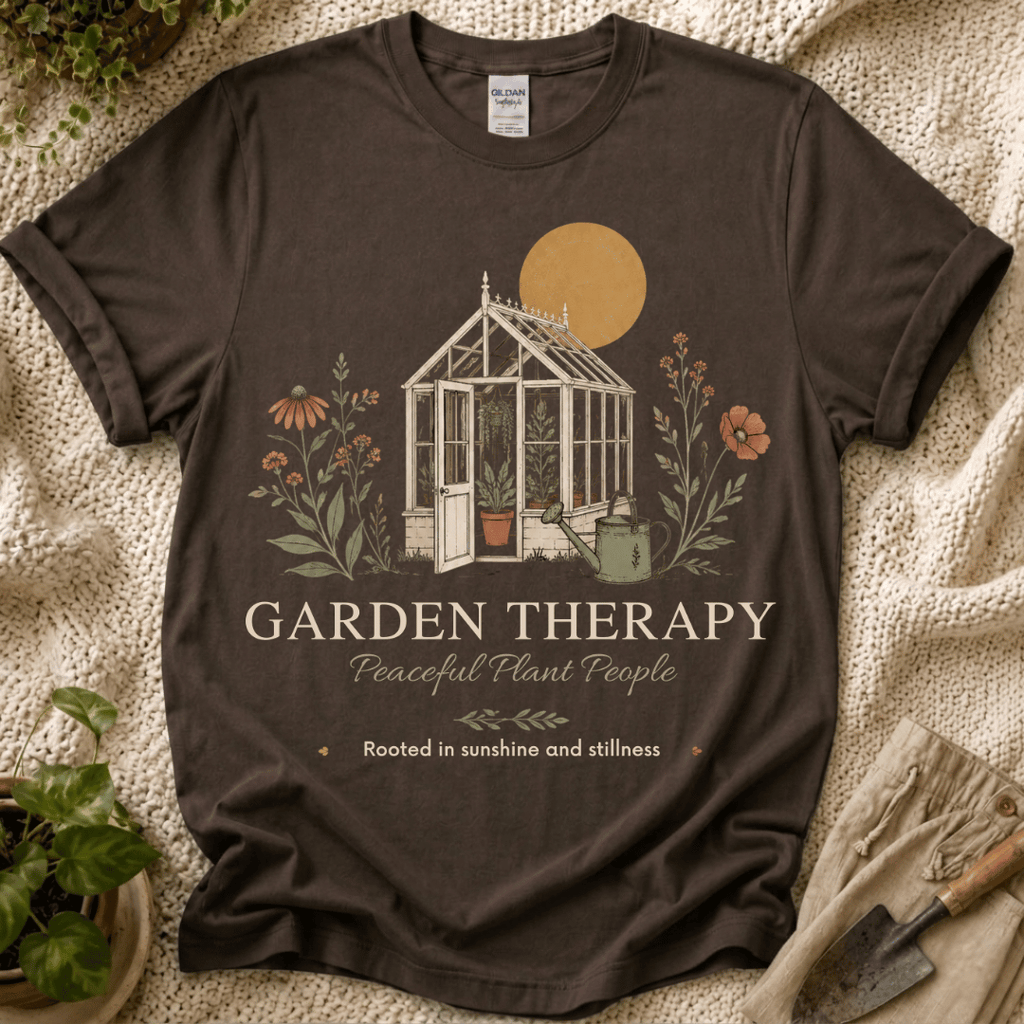 Garden Therapy T-Shirt by Zen & Zucchinis Slow Garden Club