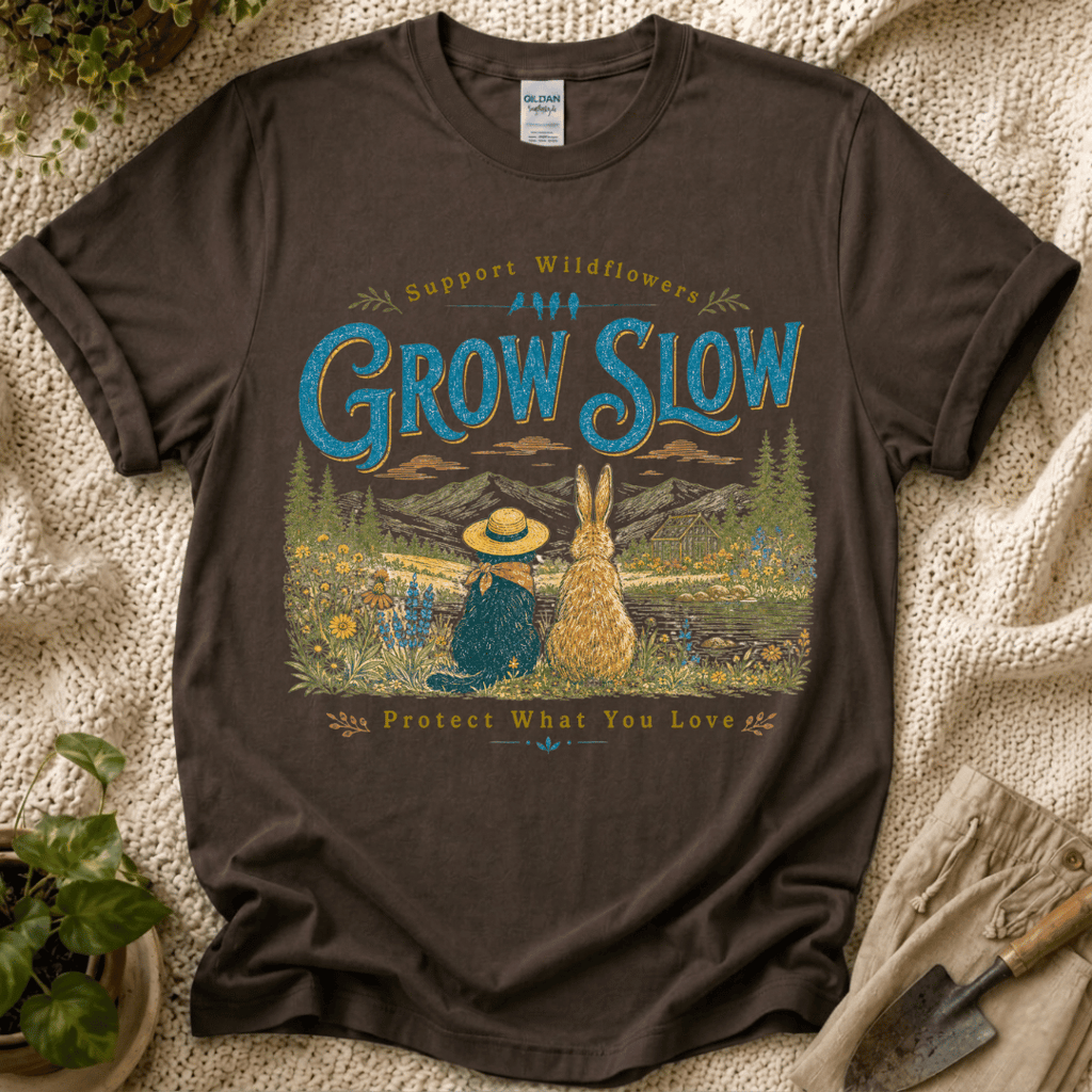 Grow Slow Wildflower Garden T-Shirt by Zen & Zucchinis Slow Garden Club