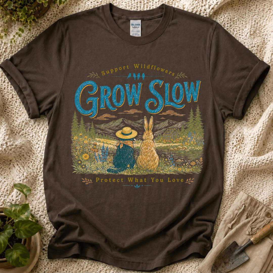 Grow Slow Wildflower Garden T-Shirt by Zen & Zucchinis Slow Garden Club