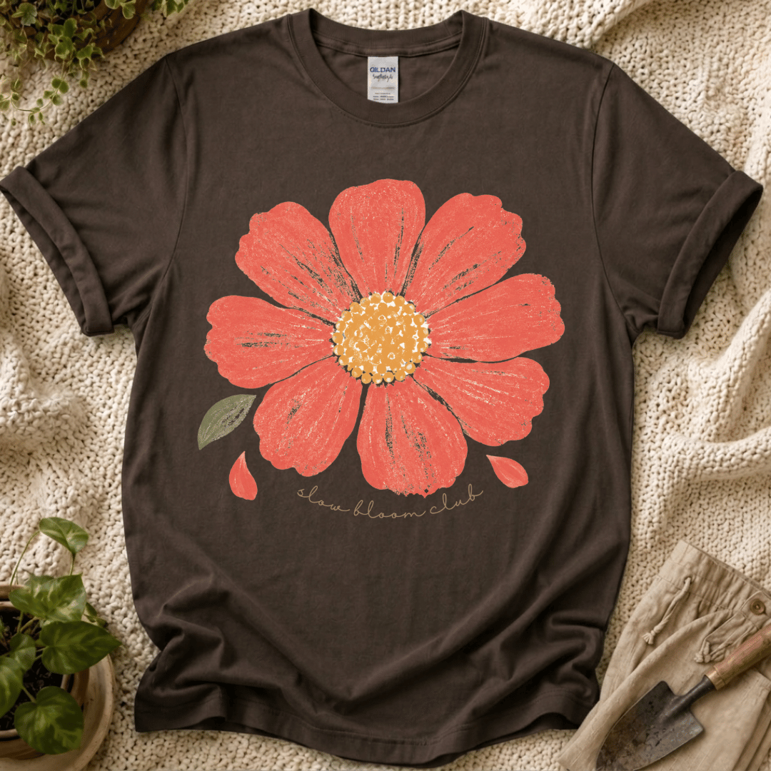 Slow Bloom Club Garden Flower T-Shirt by Zen & Zucchinis Slow Garden Club