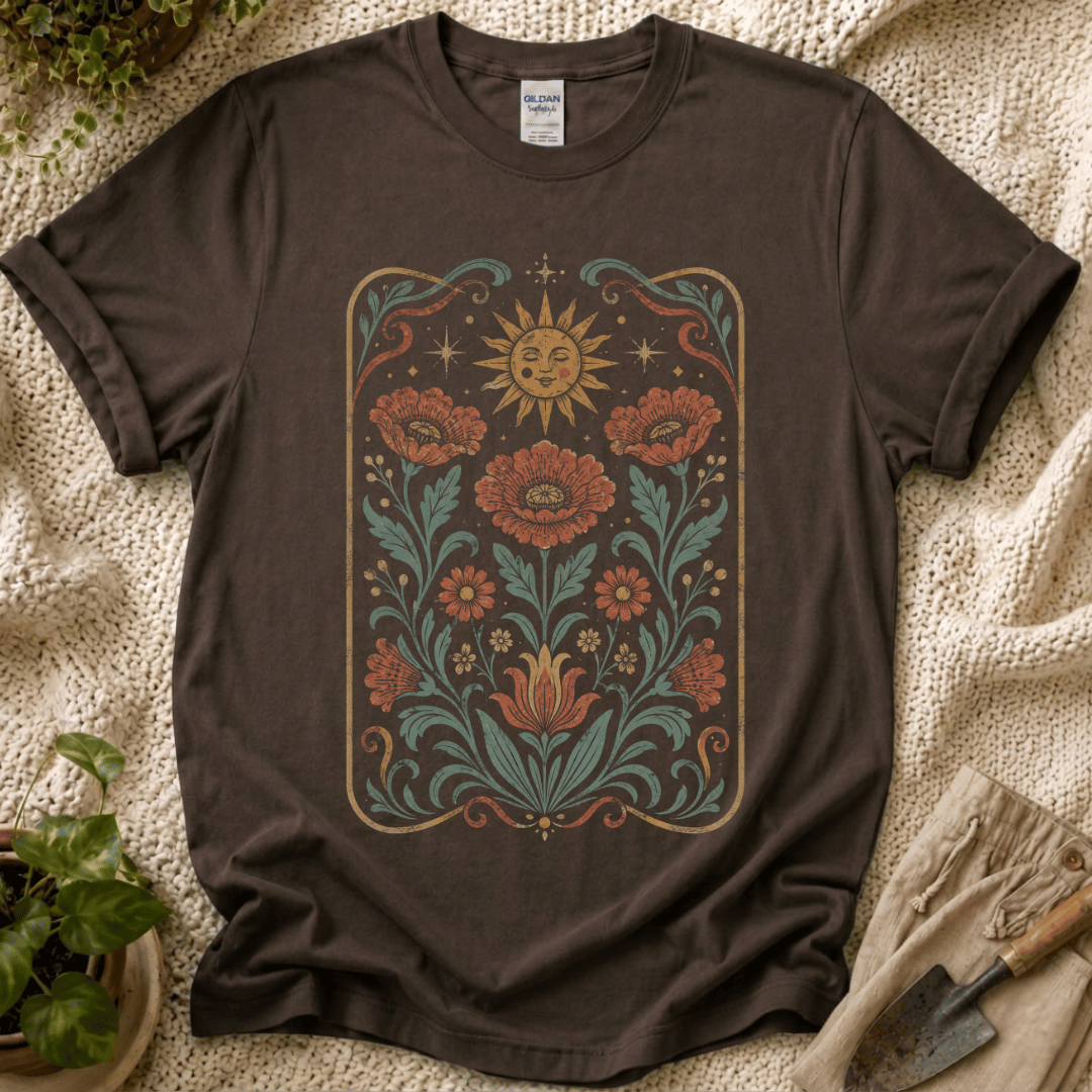 Celestial Folk Garden Sun Floral T-Shirt
