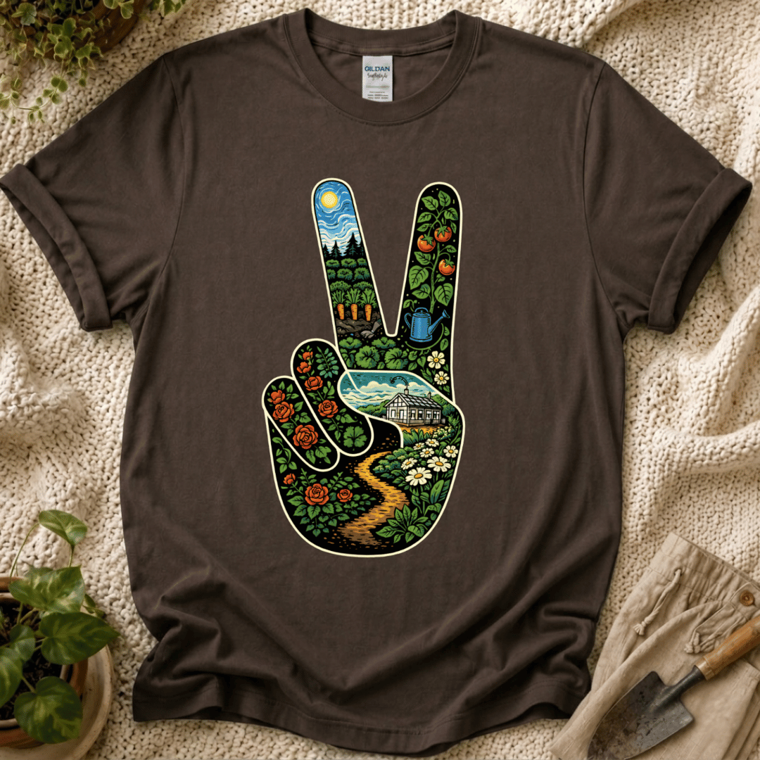 Garden Peace T-Shirt - Zen & Zucchinis garden graphic tee