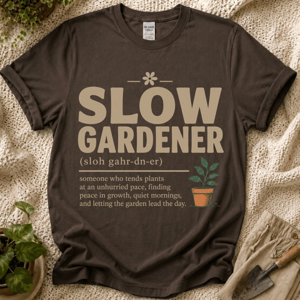 Slow Gardener Definition T-Shirt - Zen & Zucchinis garden graphic tee