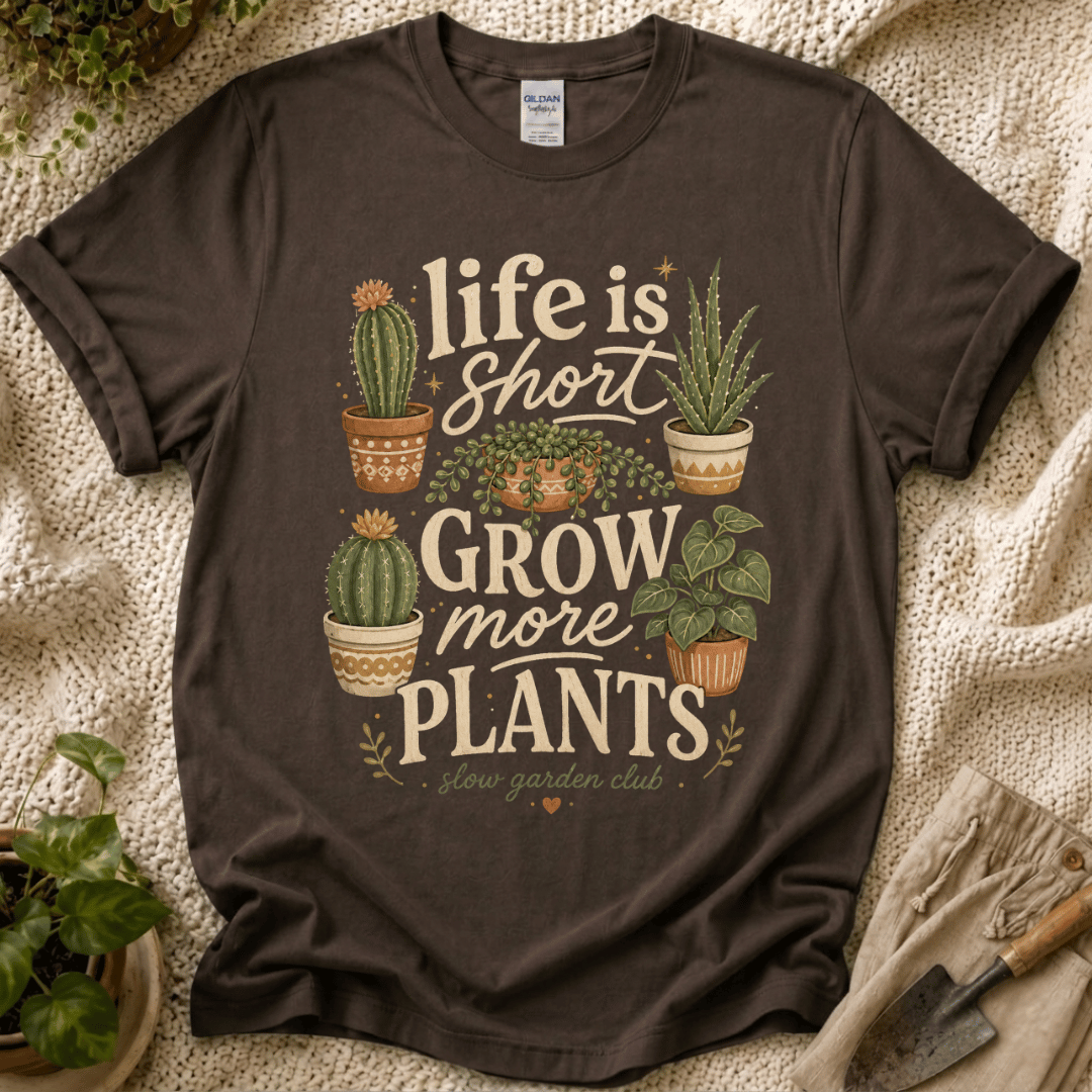 Life Is Short Grow More Plants T-Shirt