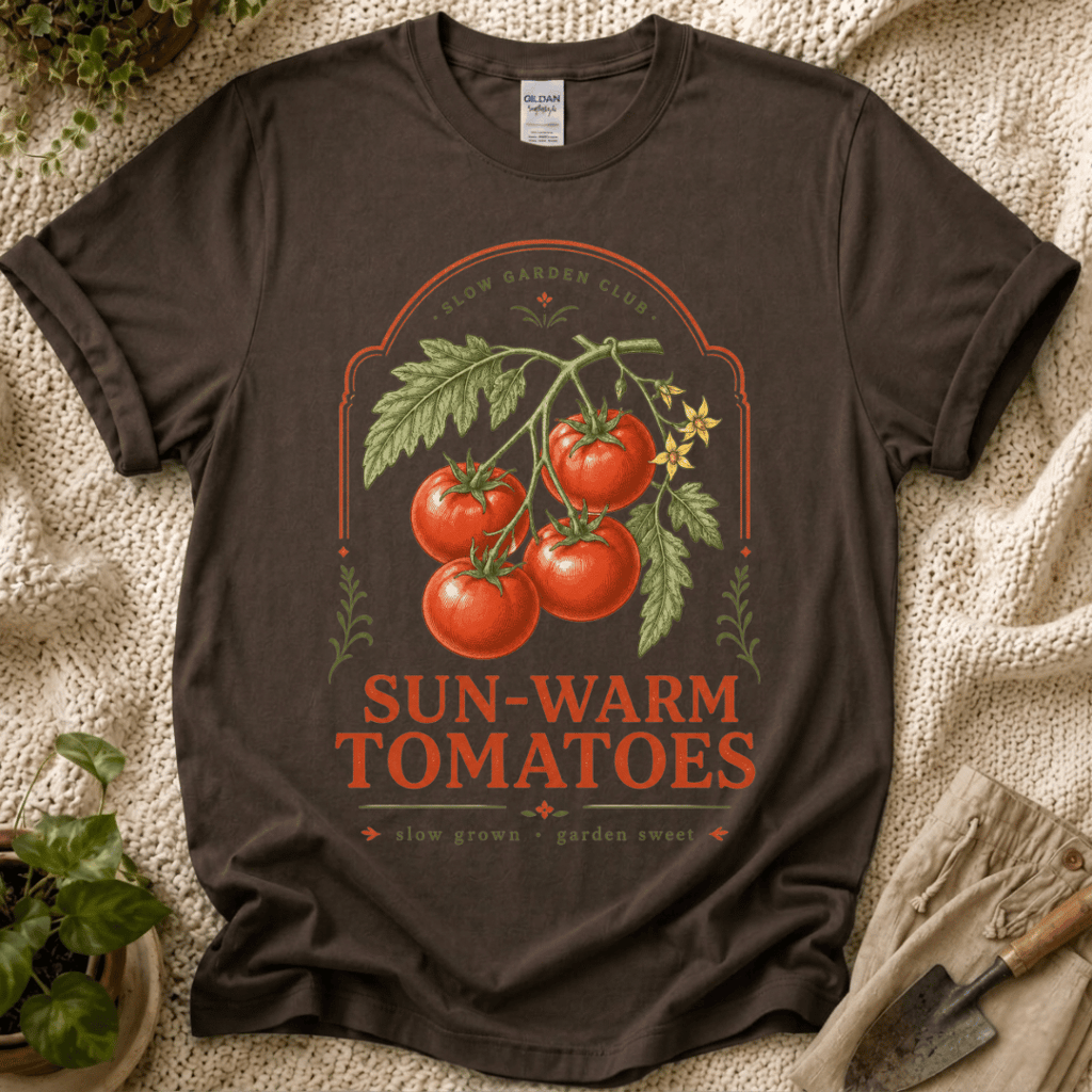 Sun Warm Tomatoes Slow Garden Club T-Shirt