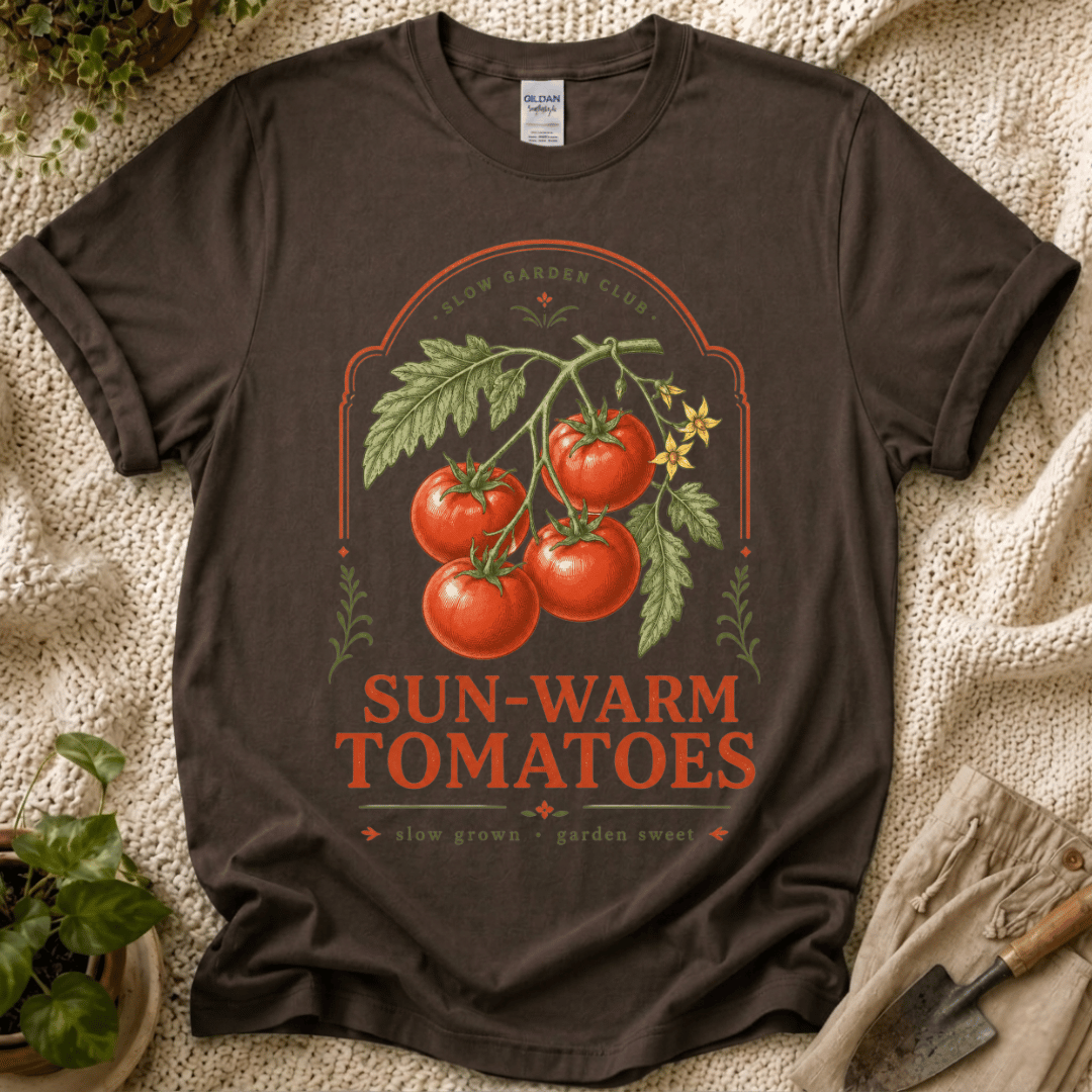 Sun Warm Tomatoes Slow Garden Club T-Shirt
