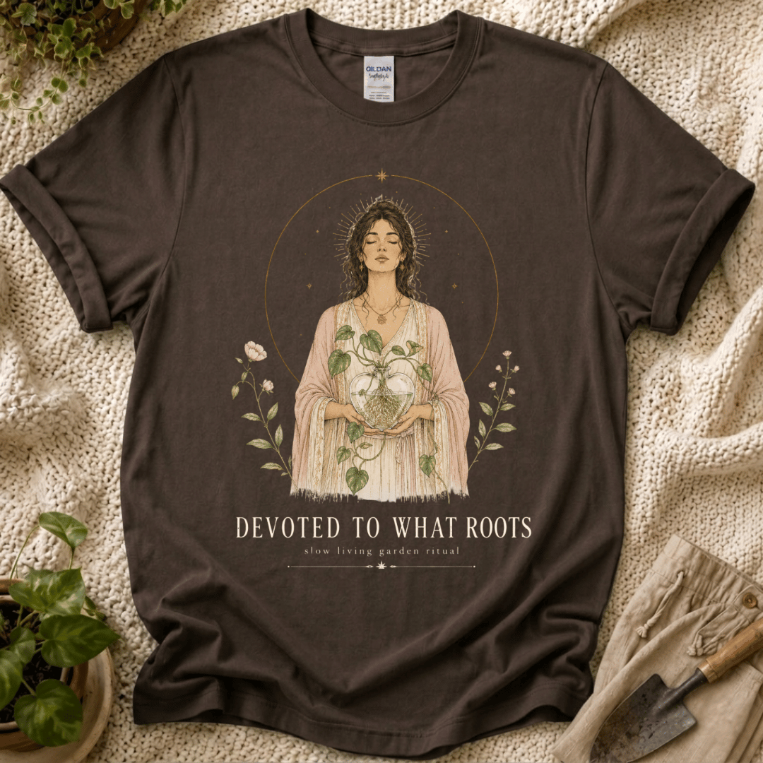 Devoted to Deep Roots Garden T-Shirt by Zen & Zucchinis Slow Garden Club