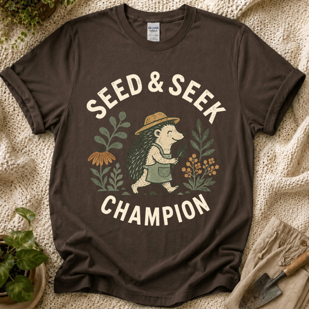 Seed & Seek Champion Garden Friend T-Shirt by Zen & Zucchinis Slow Garden Club