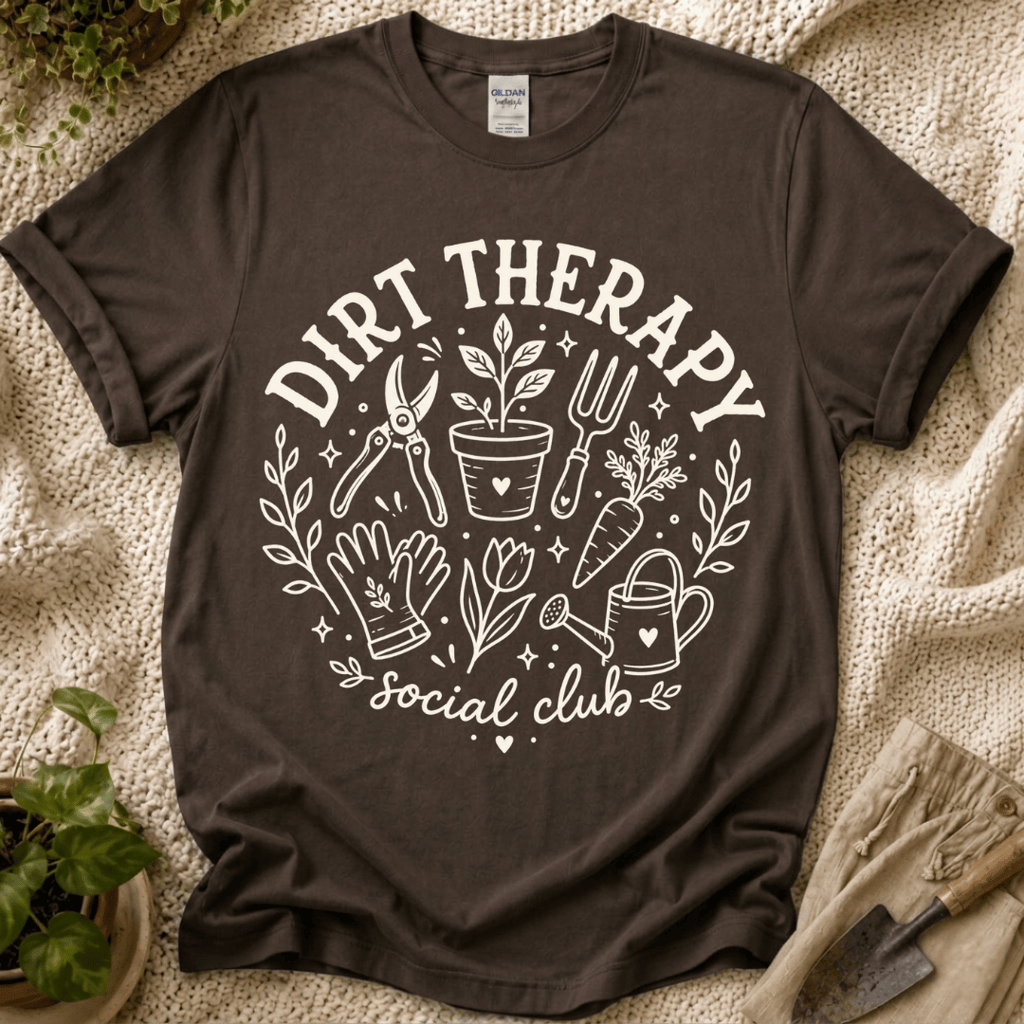 Dirt Therapy Garden T-Shirt by Zen & Zucchinis Slow Garden Club