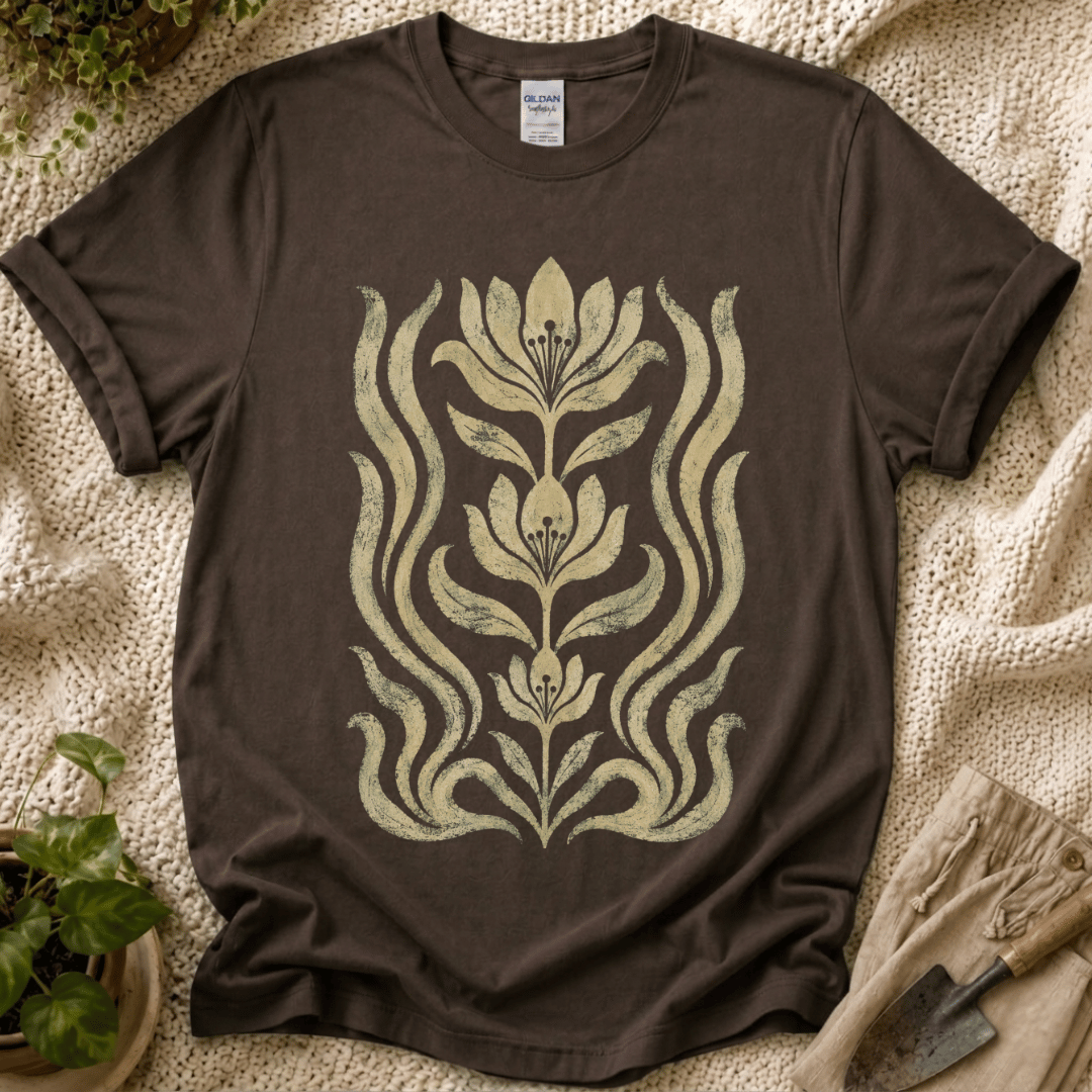 Folk Floral Slow Garden T-Shirt