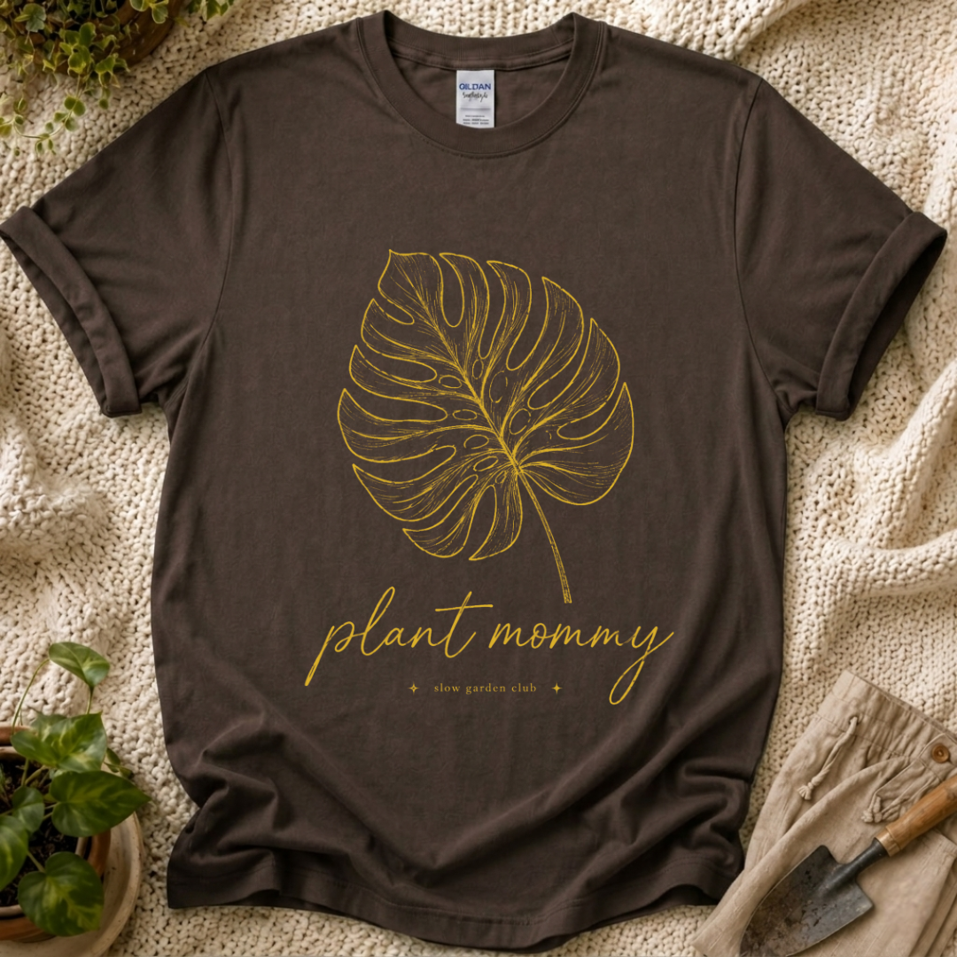 Plant Mommy Monstera T-Shirt by Zen & Zucchinis Slow Garden Club