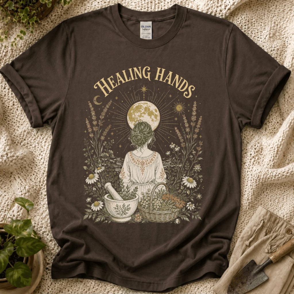 Healing Hands Garden Mother T-Shirt by Zen & Zucchinis Slow Garden Club