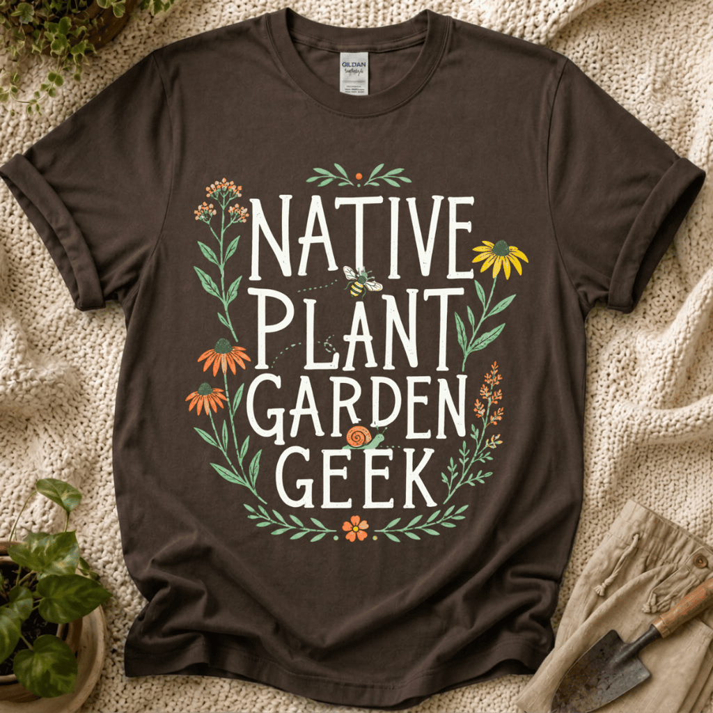 Native Plant Garden Geek T-Shirt by Zen & Zucchinis Slow Garden Club