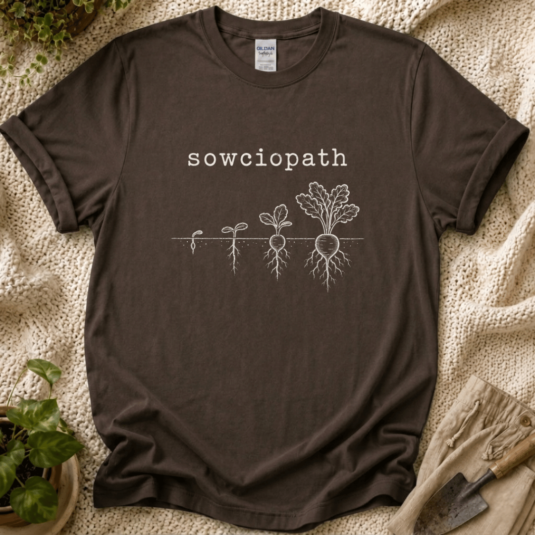 Sowciopath Garden T-Shirt by Zen & Zucchinis Slow Garden Club