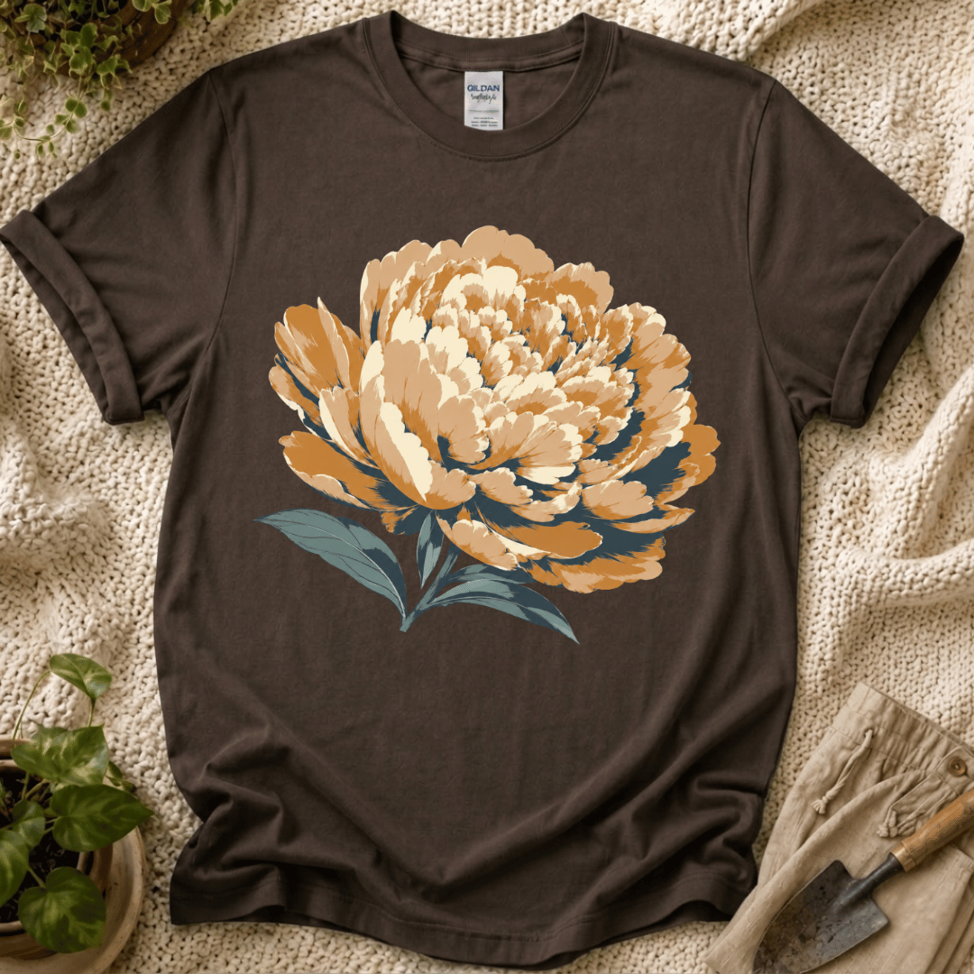 Blush Peony Flower Bloom T-Shirt by Zen & Zucchinis Slow Garden Club