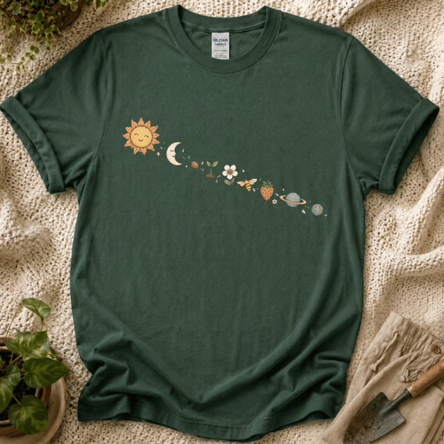 Garden Galaxy Strip T-Shirt - Zen & Zucchinis garden graphic tee