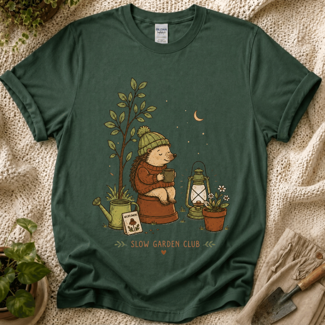 Cozy Hedgehog Garden Club T-Shirt
