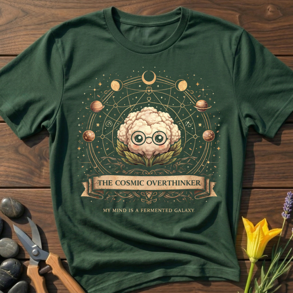 Cosmic Overthinker Cauliflower T-Shirt