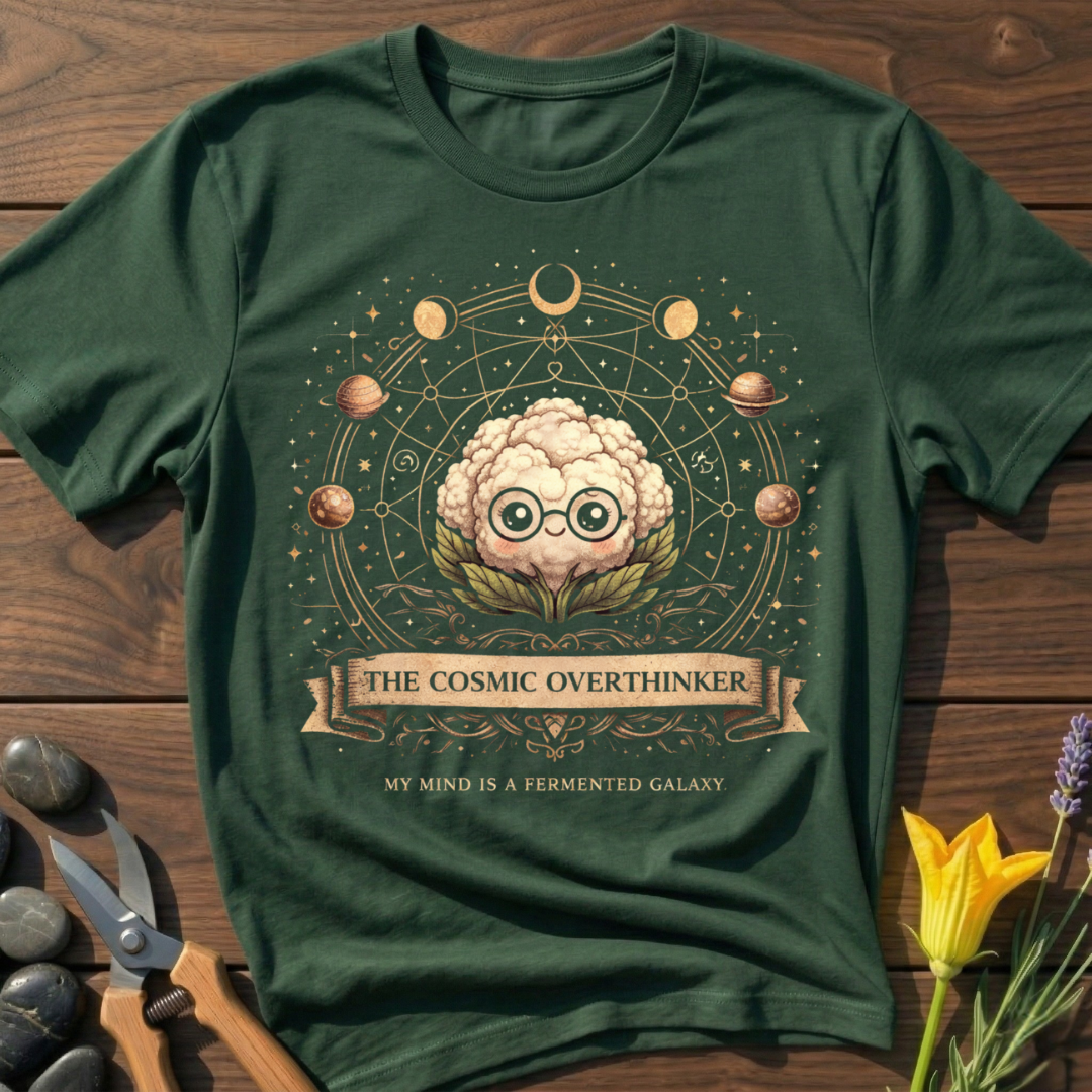 Cosmic Overthinker Cauliflower T-Shirt