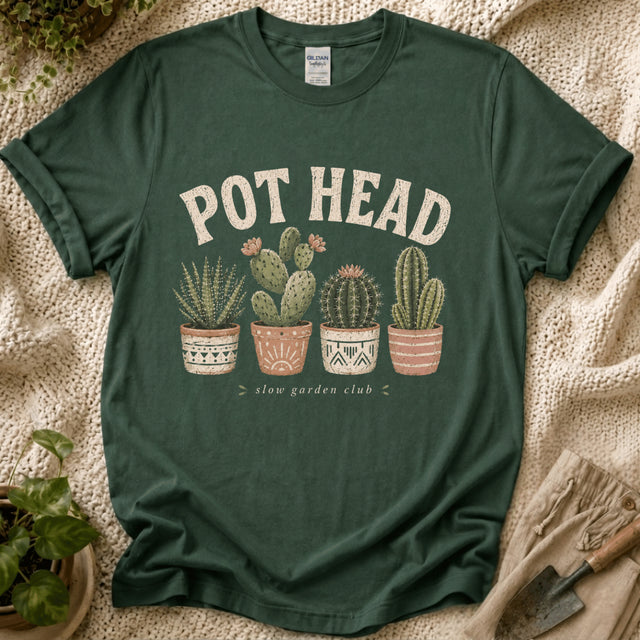 Pot Head Slow Garden Club T-Shirt - Zen & Zucchinis garden graphic tee