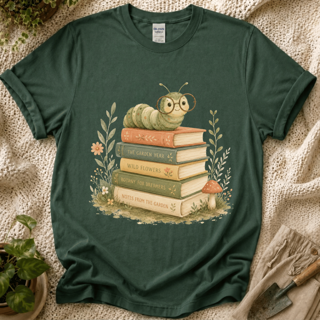 Book Lovers Garden T-Shirt - Zen & Zucchinis garden graphic tee