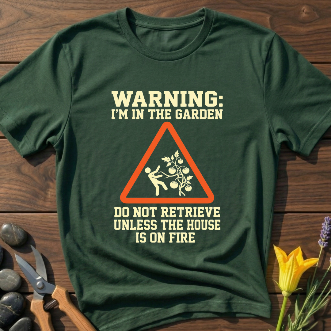 Warning Do Not Retrieve T-Shirt - botanical nature graphic t-shirt, minimalist design, unisex tee”