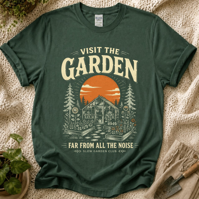 Visit The Garden T-Shirt - Zen & Zucchinis garden graphic tee