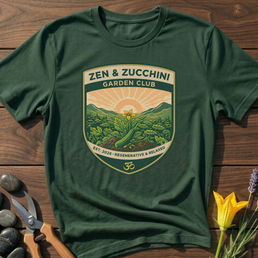 Z&Z Garden Club T-Shirt - botanical nature graphic t-shirt, minimalist design, unisex tee for Nature Lovers, Garnder, Farmer, Plant Lovers