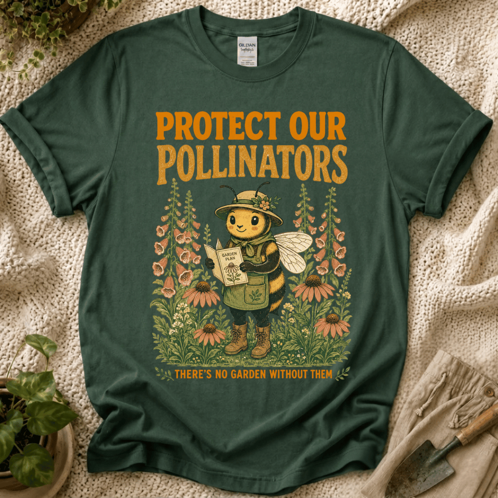 Protect Our Pollinators T-Shirt - Zen & Zucchinis garden graphic tee