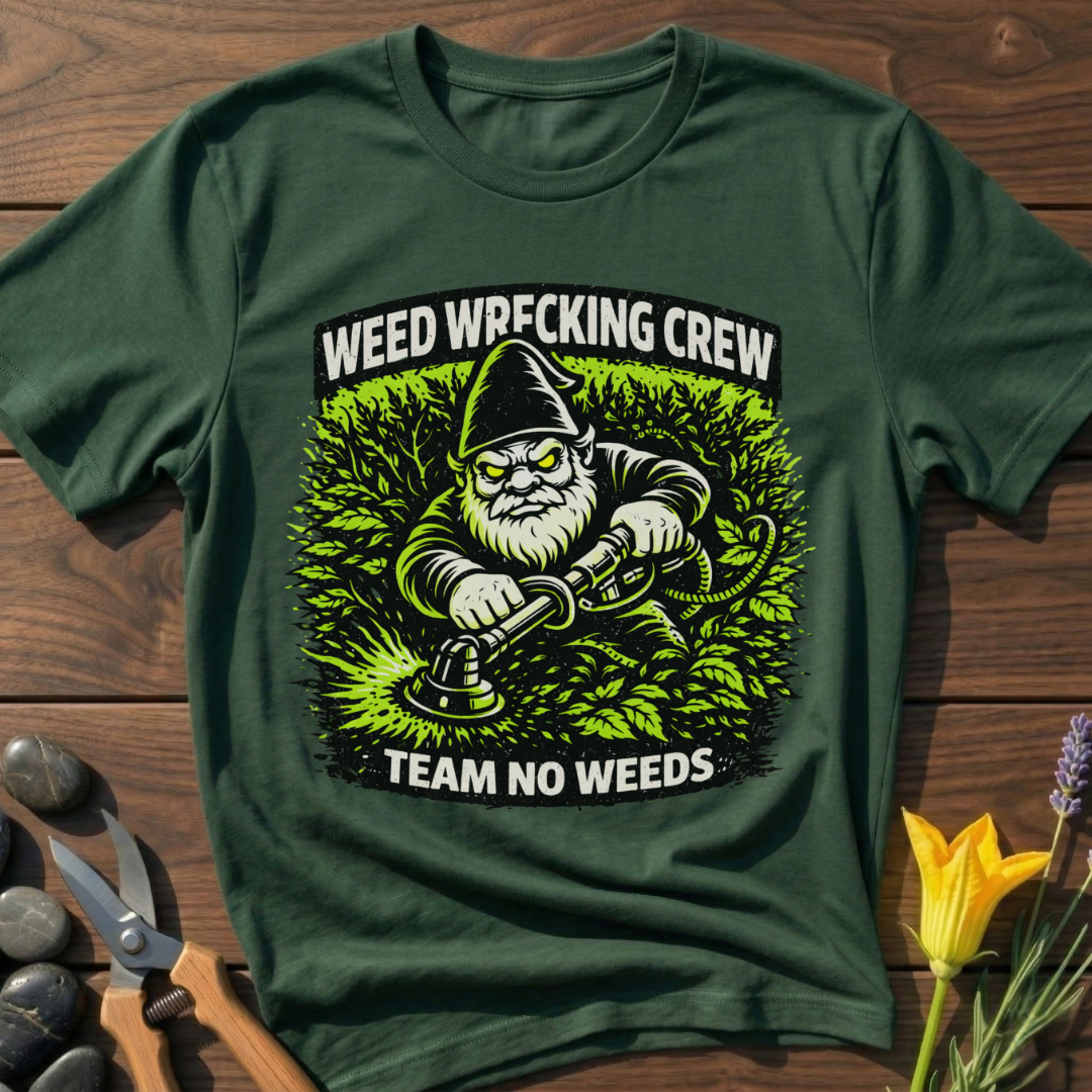 Team No Weeds T-Shirt - botanical nature graphic t-shirt, minimalist design, unisex tee”