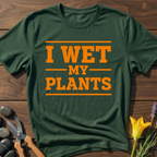 I Wet My Plants T-Shirt - botanical nature graphic t-shirt, minimalist design, unisex tee for Nature Lovers, Garnder, Farmer, Plant Lovers
