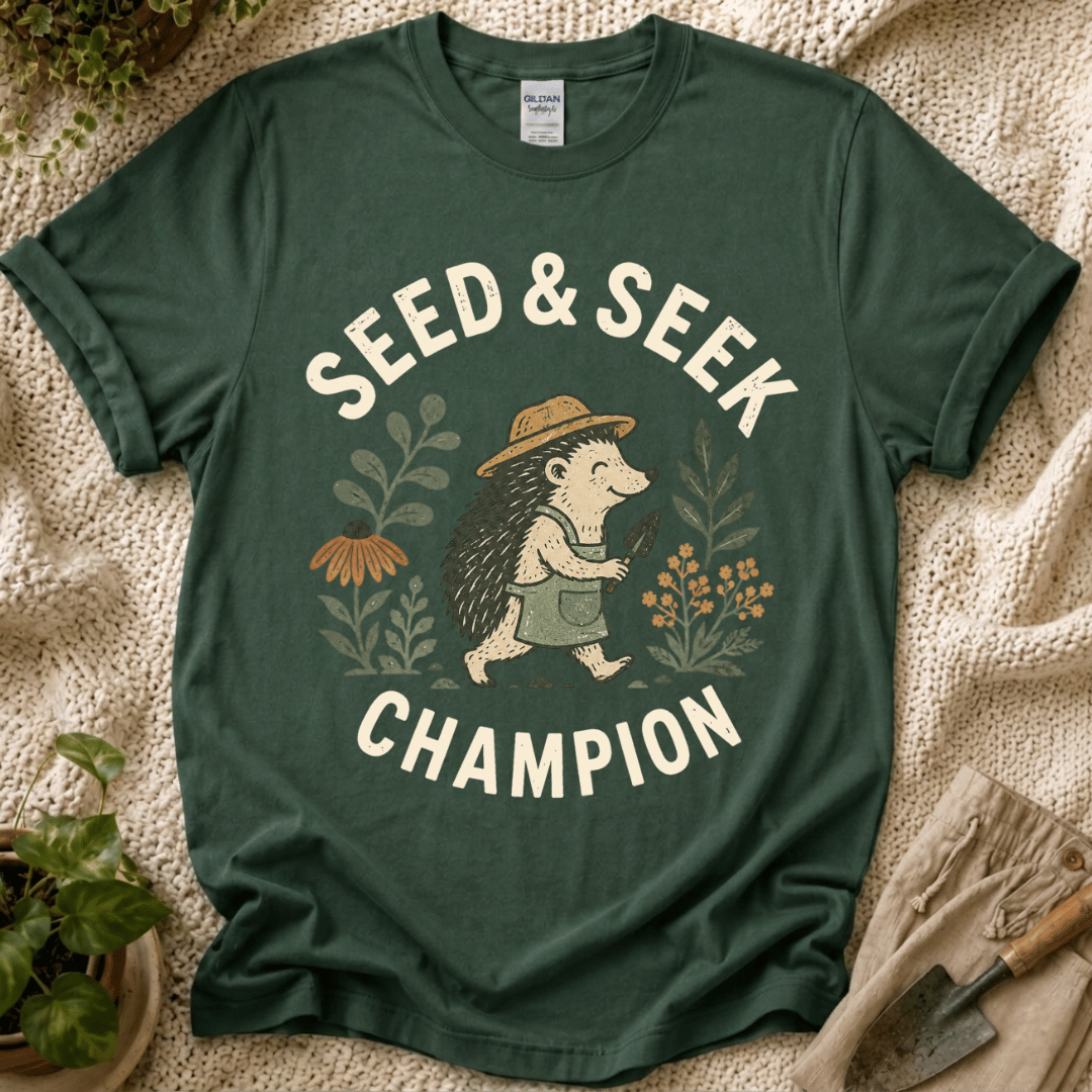 Seed & Seek Champion Garden Friend T-Shirt by Zen & Zucchinis Slow Garden Club