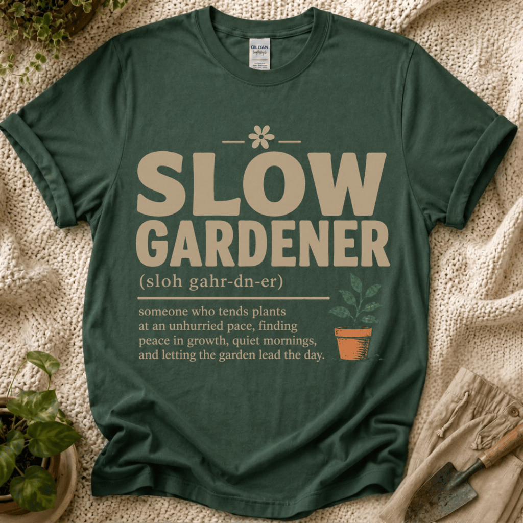 Slow Gardener Definition T-Shirt - Zen & Zucchinis garden graphic tee