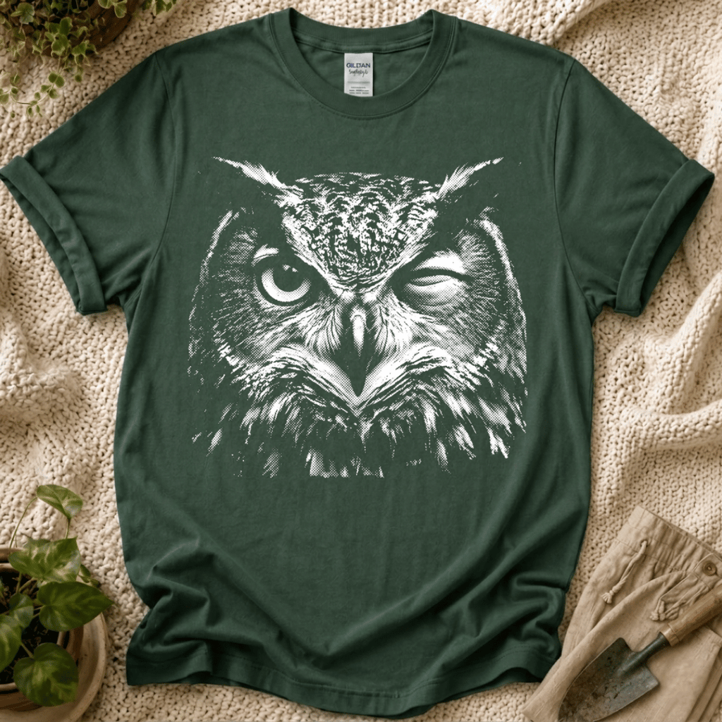 Winking Owl Nature T-Shirt by Zen & Zucchinis Slow Garden Club