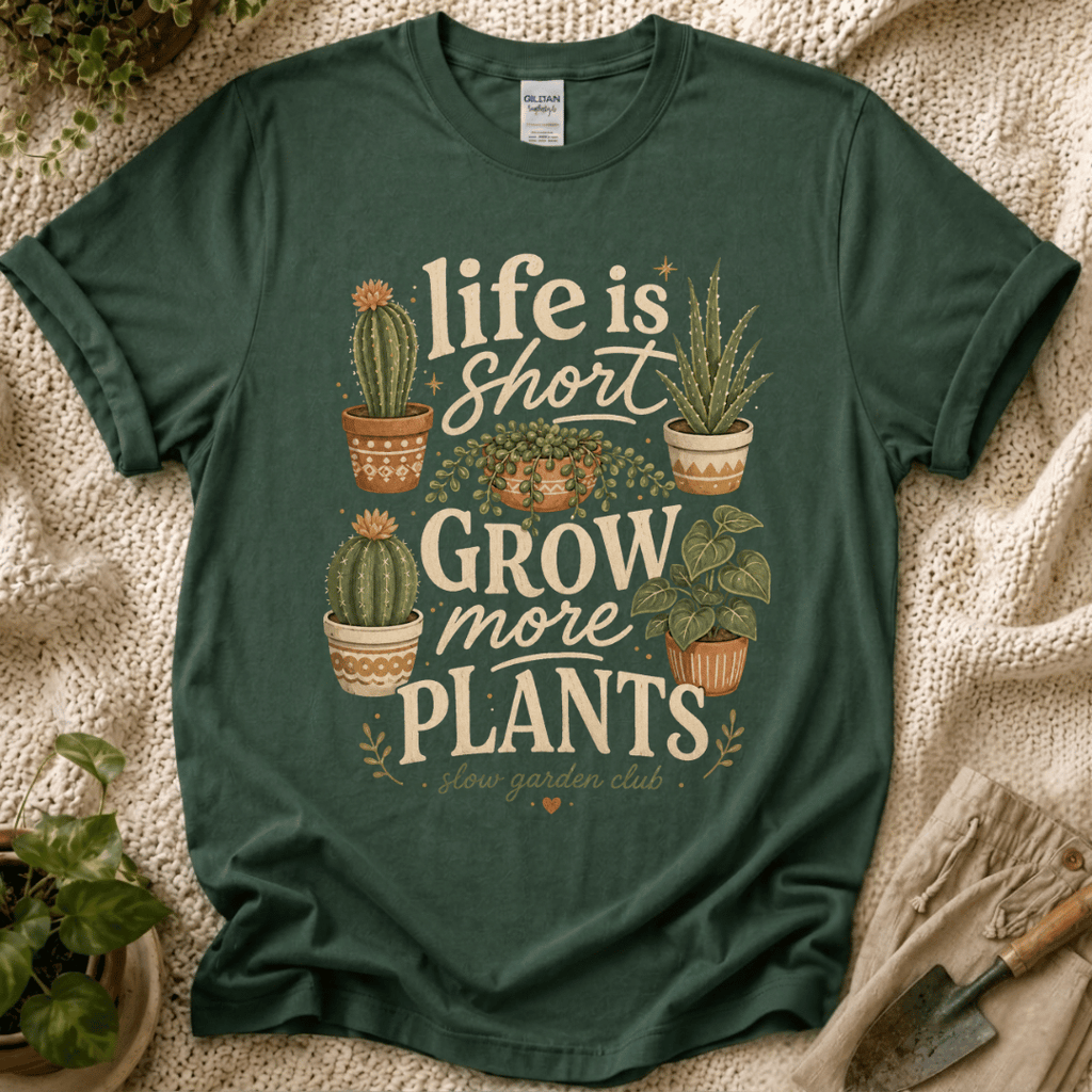 Life Is Short Grow More Plants T-Shirt