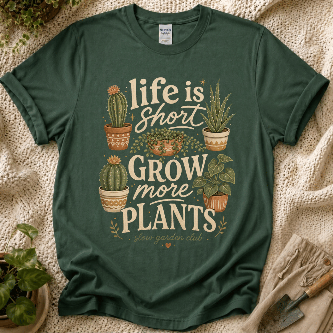 Life Is Short Grow More Plants T-Shirt