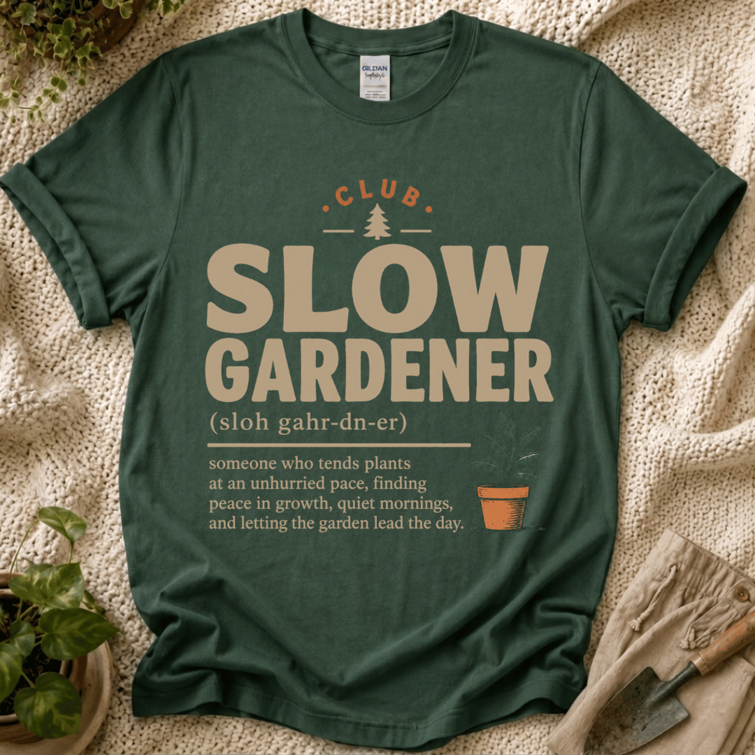 Slow Gardener Definition T-Shirt by Zen & Zucchinis Slow Garden Club