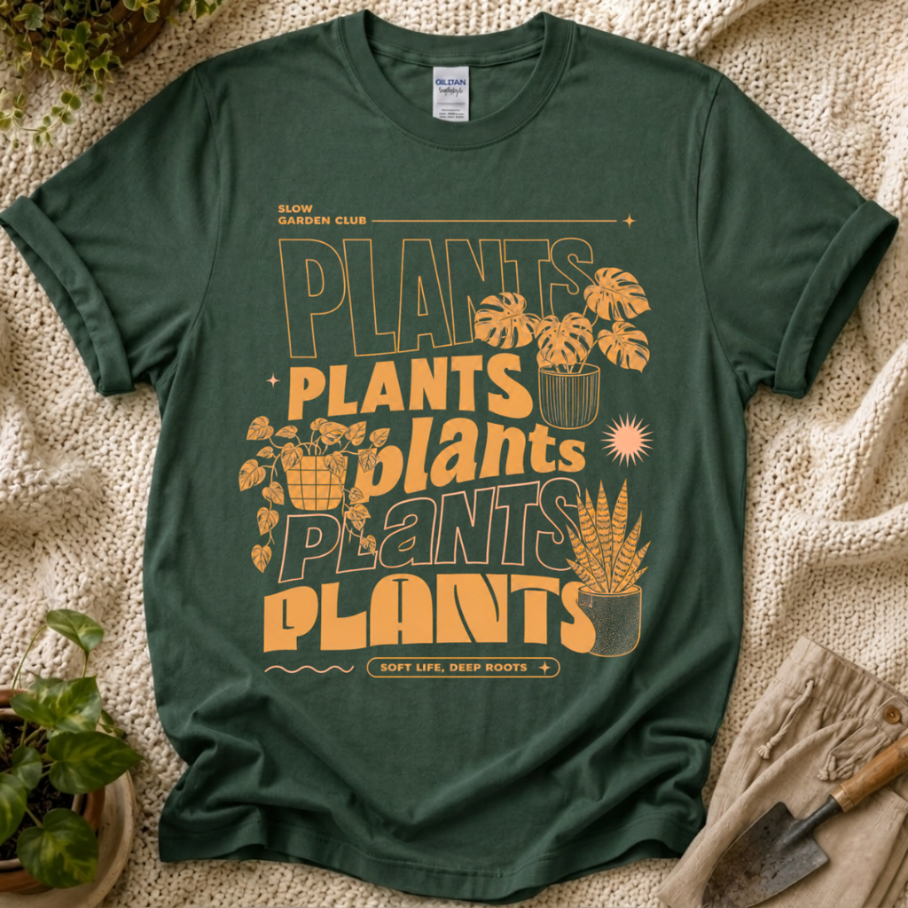 Plant Plant Plants T-Shirt by Zen & Zucchinis Slow Garden Club