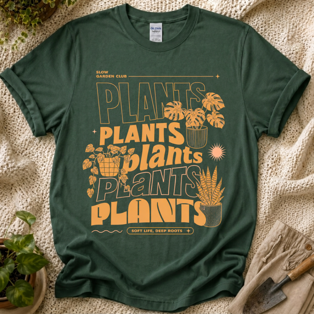 Plant Plant Plants T-Shirt by Zen & Zucchinis Slow Garden Club