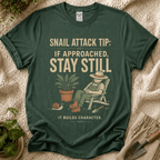 Snail Attack Tip Slow Gardener T-Shirt by Zen & Zucchinis Slow Garden Club