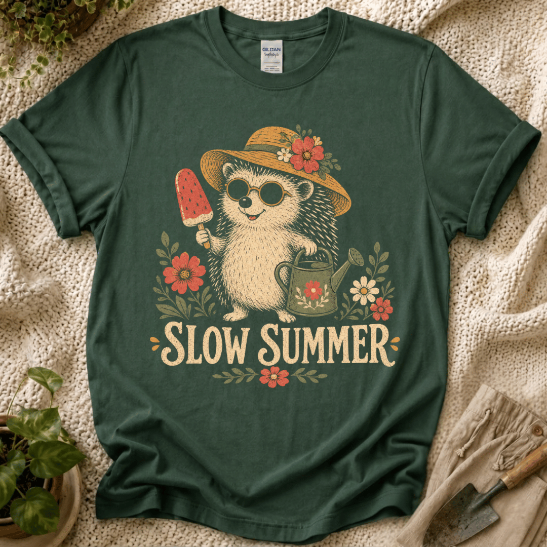 Slow Summer Hedgehog T-Shirt