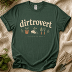 Dirtrovert Rooted in the Quiet T-Shirt by Zen & Zucchinis Slow Garden Club