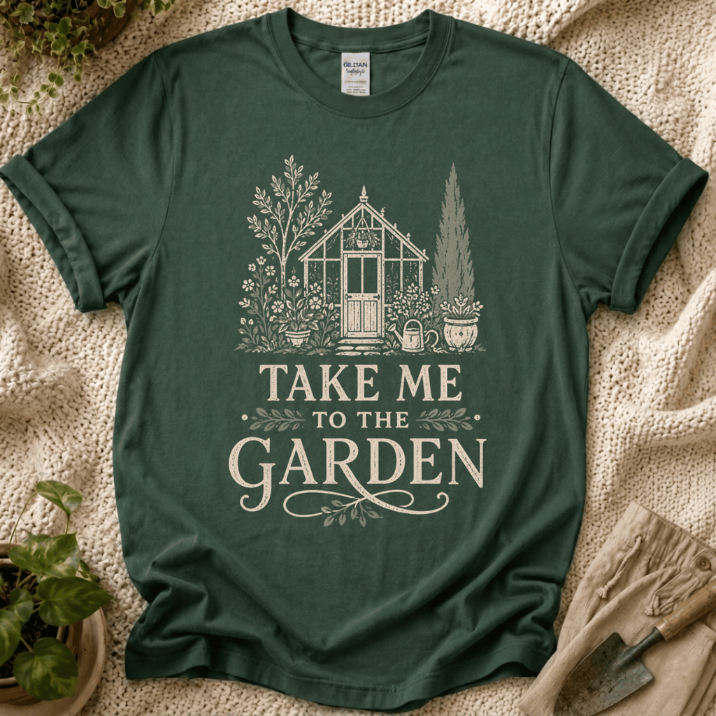Take Me to the Garden T-Shirt by Zen & Zucchinis Slow Garden Club