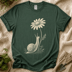 Slow Snail Flower Garden T-Shirt by Zen & Zucchinis Slow Garden Club