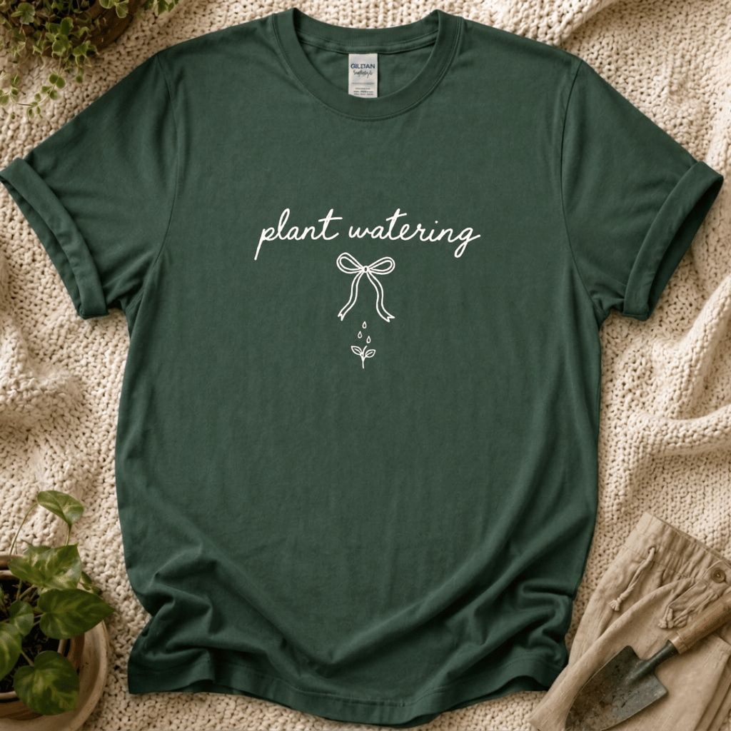 Plants Watering Garden T-Shirt by Zen & Zucchinis Slow Garden Club