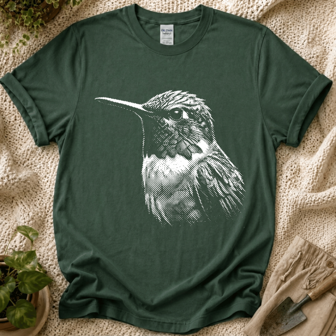 Quiet Hummingbird Garden T-Shirt by Zen & Zucchinis Slow Garden Club